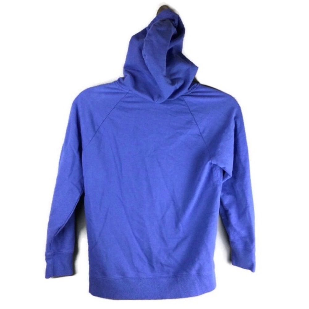 Champion French Terry Script Logo Raglan Sleeve Blue Hoodie Girl’s Size Large - Picture 3 of 11